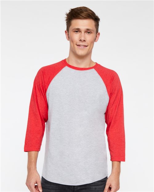 LAT Unisex Baseball Fine Jersey Three-Quarter Sleeve Tee 6930