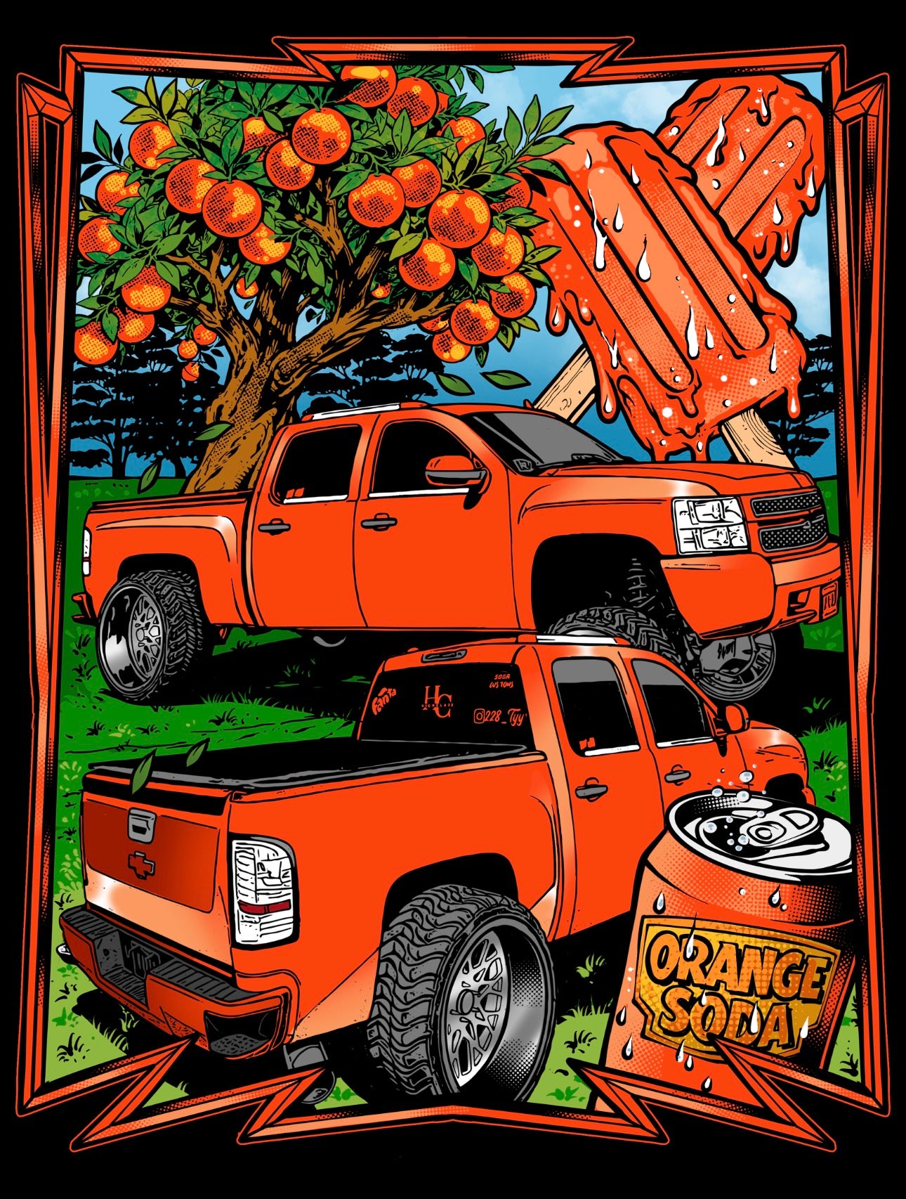 Orange Crush Pocket tee