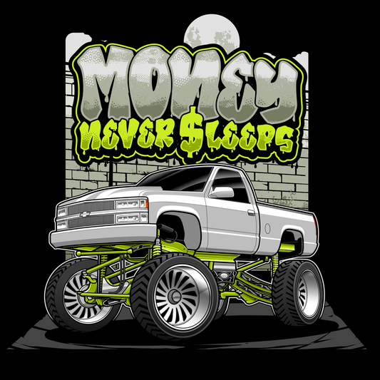 Money Never Sleeps Pocket tee