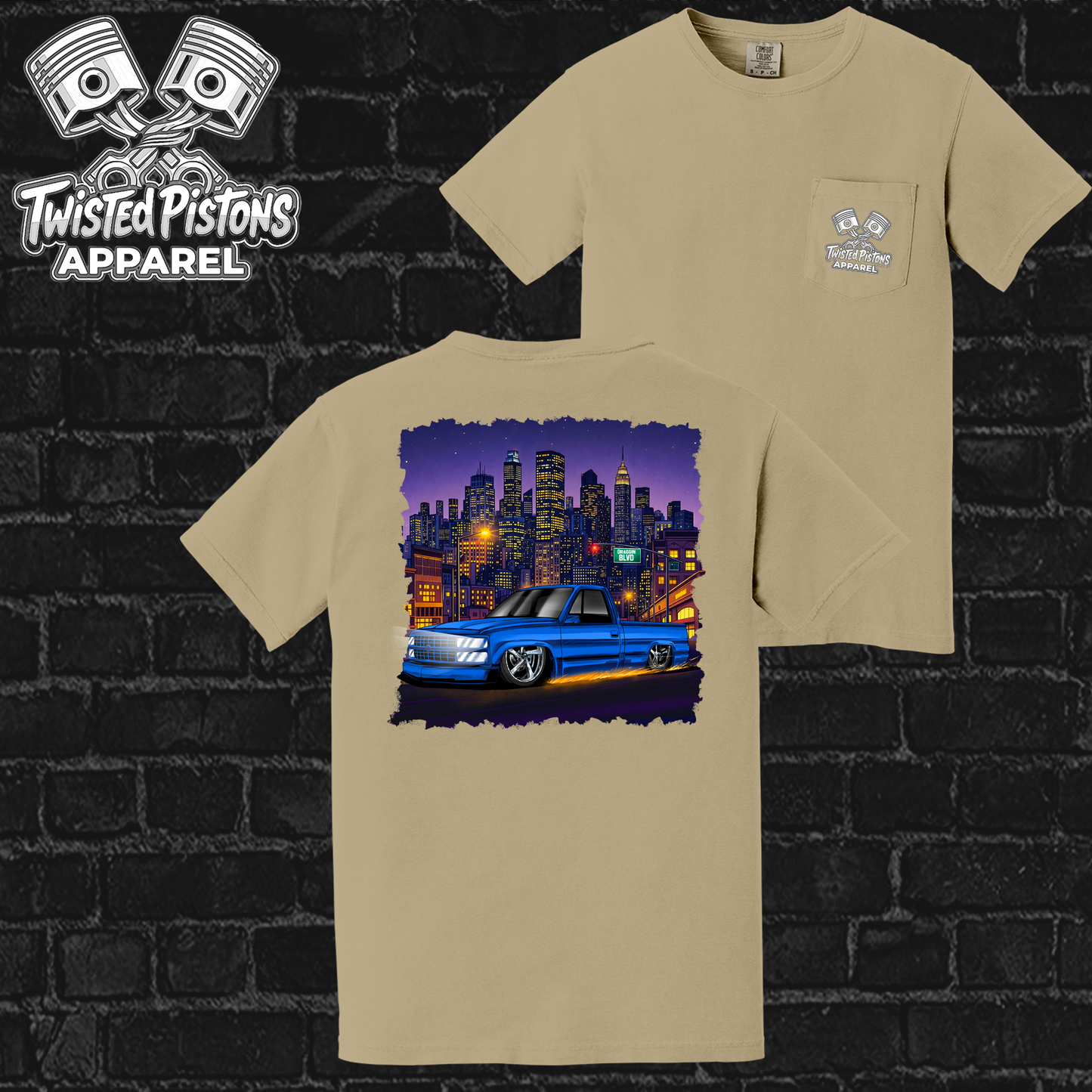 Midnight Spark OBS pocket tee