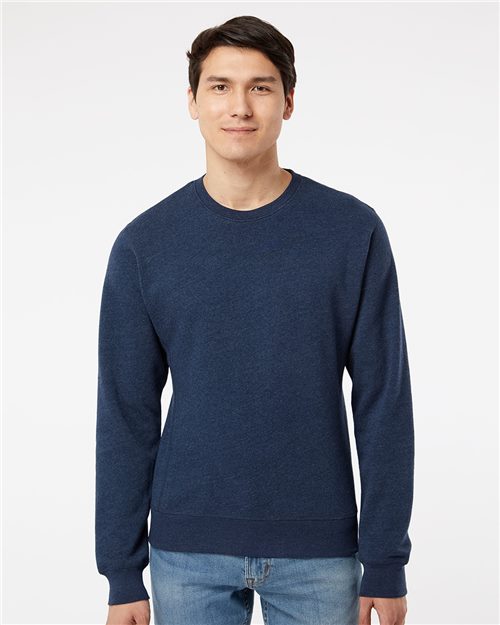 J. America Unisex Triblend Fleece Crewneck Sweatshirt 8870