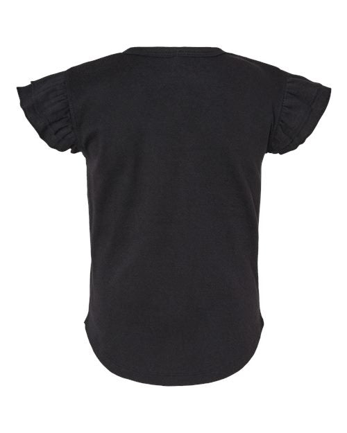 Rabbit Skins Toddler Flutter Sleeve Tee 3339