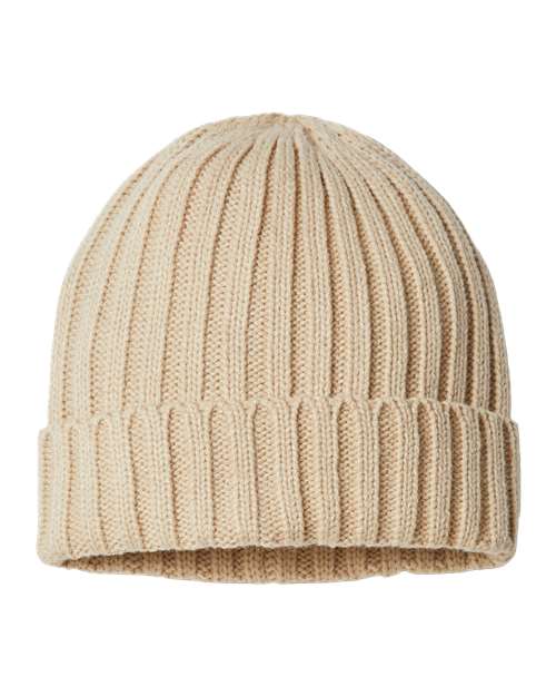 Atlantis Headwear Sustainable Cable Knit Cuffed Beanie SHORE