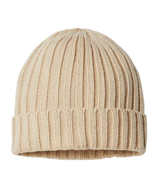 Atlantis Headwear Sustainable Cable Knit Cuffed Beanie SHORE