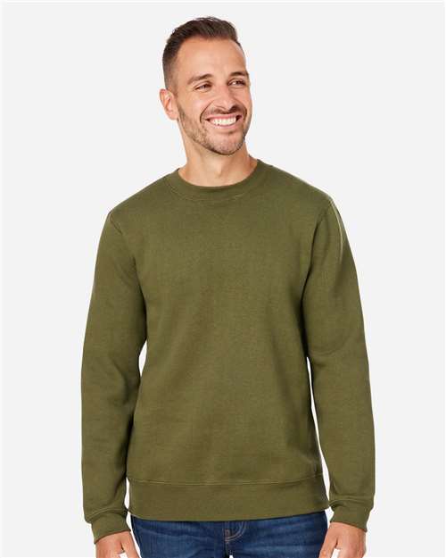 J. America Unisex Premium Fleece Crewneck Sweatshirt 8424
