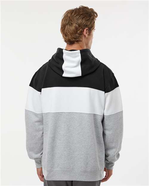 J. America Men's Varsity Fleece Colorblocked Hooded Sweatshirt 8644