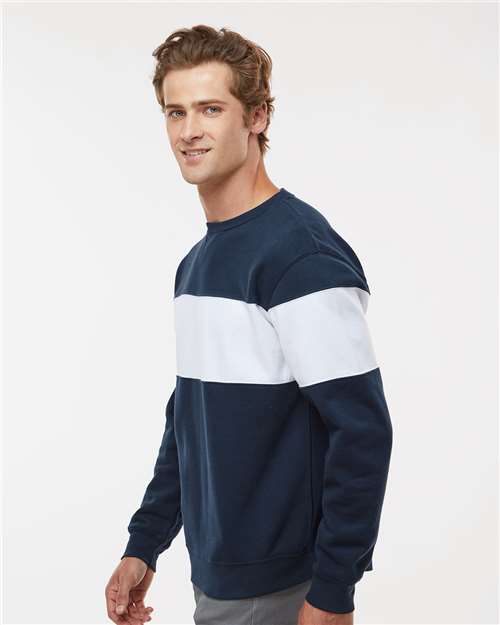 J. America Unisex Varsity Fleece Crewneck Sweatshirt 8646