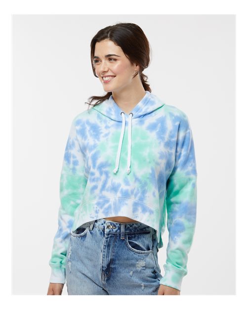 J. America Women's Crop Hooded Sweatshirt 8853