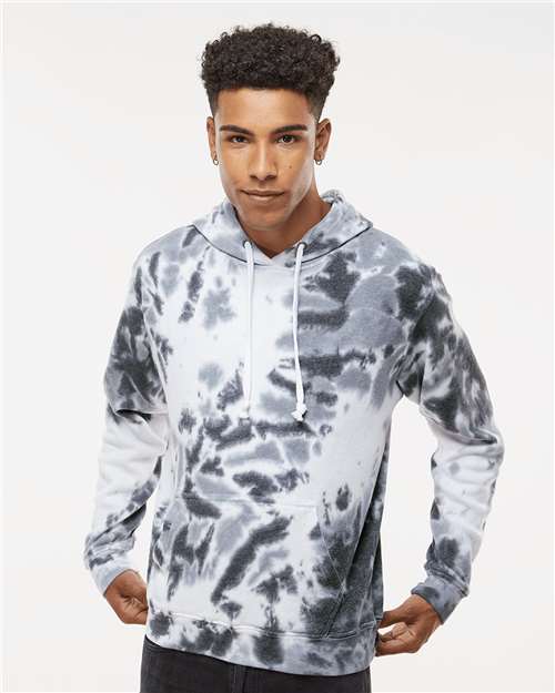 J. America Men's Tie-Dyed Fleece Hooded Sweatshirt 8861