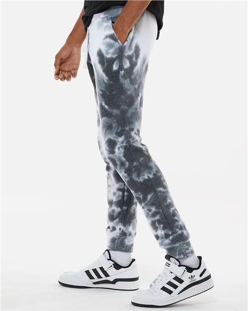 J. America Unisex Tie-Dyed Fleece Joggers 8884