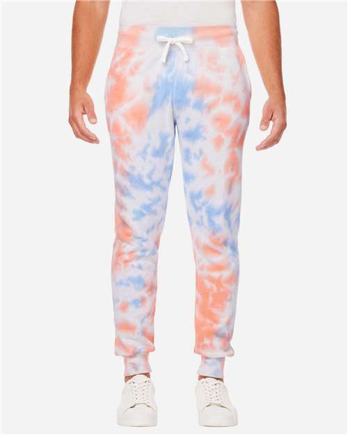 J. America Unisex Tie-Dyed Fleece Joggers 8884