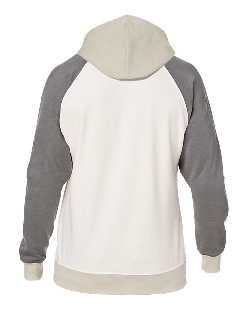 J. America Unisex Vintage Tricolor Hooded Sweatshirt 8886