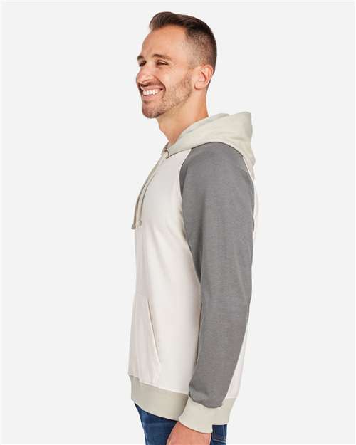 J. America Unisex Vintage Tricolor Hooded Sweatshirt 8886