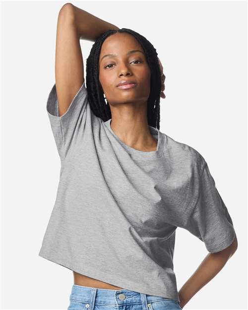 American Apparel Women's Fine Jersey Mid-Length Boxy Tee 102