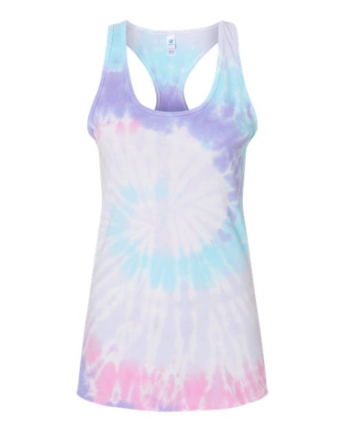Colortone Women's Tie-Dyed Racerback Tank Top 3400