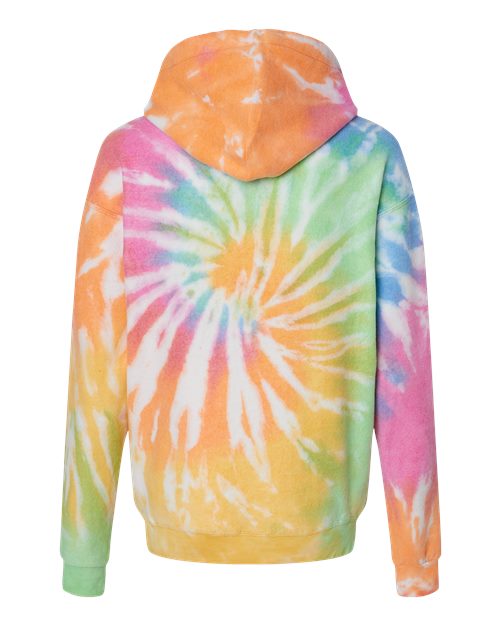 Colortone Unisex Tie-Dyed Cloud Inside-Out Fleece Hooded Sweatshirt 8600