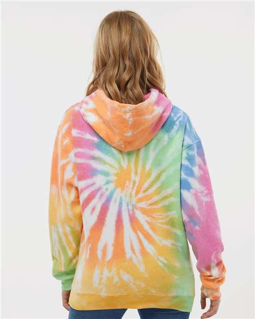 Colortone Unisex Tie-Dyed Cloud Inside-Out Fleece Hooded Sweatshirt 8600