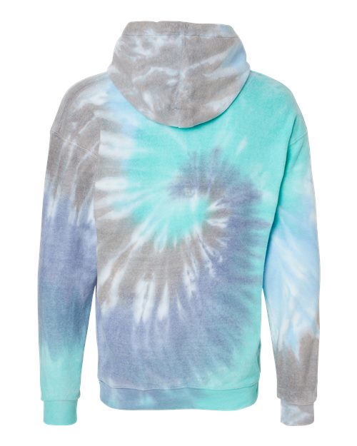 Colortone Unisex Tie-Dyed Cloud Inside-Out Fleece Hooded Sweatshirt 8600