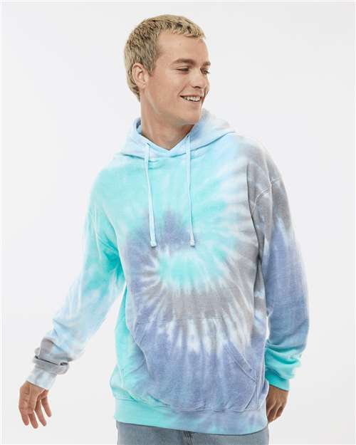 Colortone Unisex Tie-Dyed Cloud Inside-Out Fleece Hooded Sweatshirt 8600