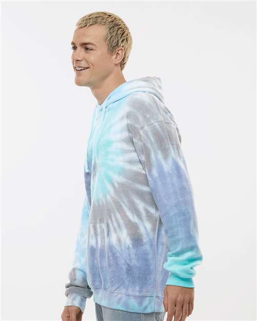 Colortone Unisex Tie-Dyed Cloud Inside-Out Fleece Hooded Sweatshirt 8600