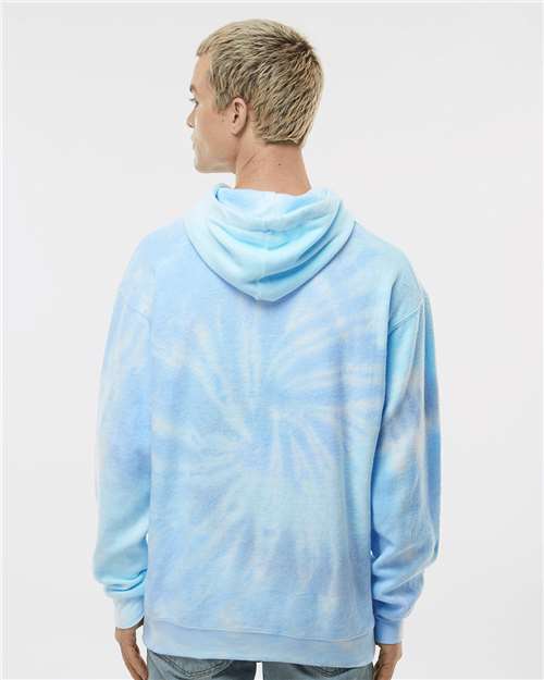 Colortone Unisex Tie-Dyed Cloud Inside-Out Fleece Hooded Sweatshirt 8600
