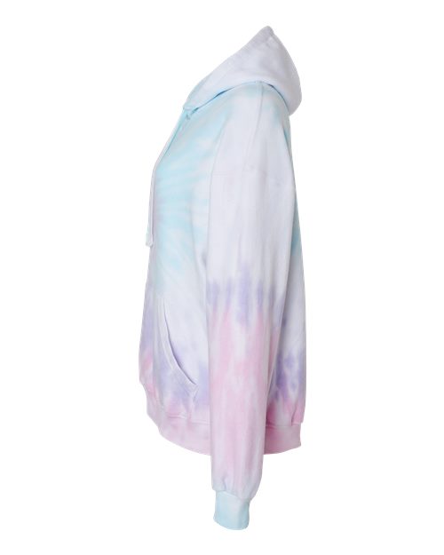 Colortone Unisex Tie-Dyed Cloud Inside-Out Fleece Hooded Sweatshirt 8600
