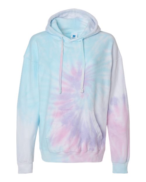 Colortone Unisex Tie-Dyed Cloud Inside-Out Fleece Hooded Sweatshirt 8600