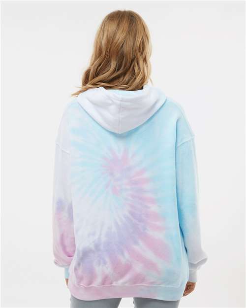Colortone Unisex Tie-Dyed Cloud Inside-Out Fleece Hooded Sweatshirt 8600