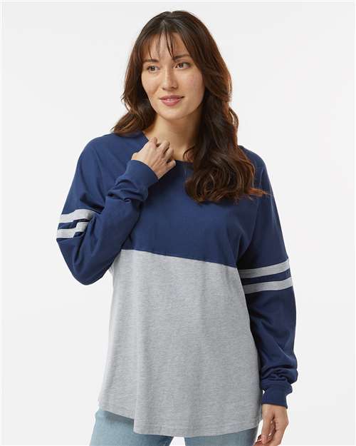 Boxercraft Women's Pom Pom Long Sleeve Jersey T-Shirt BW3514