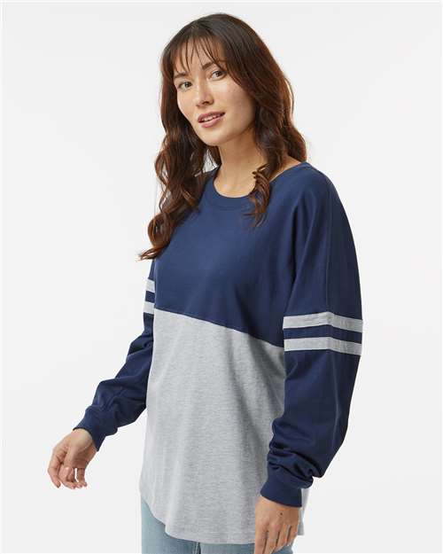 Boxercraft Women's Pom Pom Long Sleeve Jersey T-Shirt BW3514