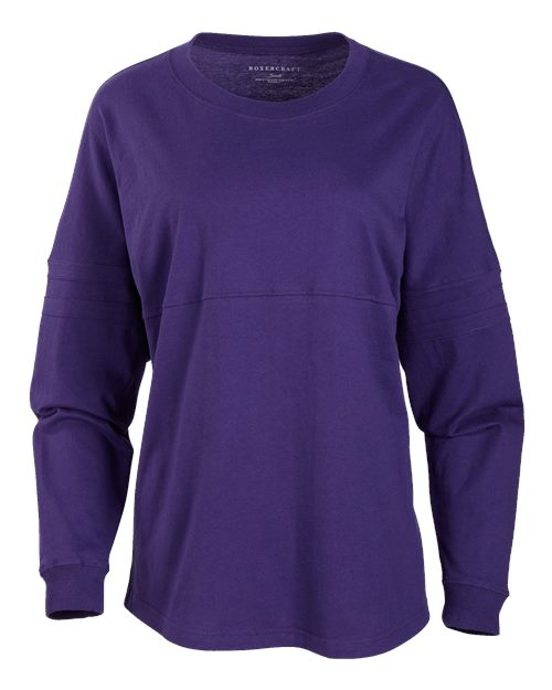 Boxercraft Women's Pom Pom Long Sleeve Jersey T-Shirt BW3514
