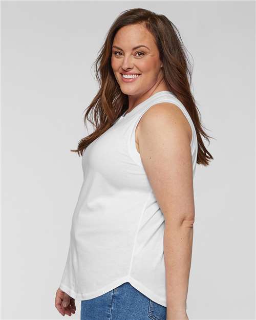 LAT Women's Curvy Relaxed Fine Jersey Tank 3892