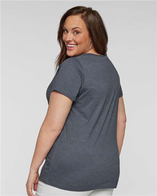 LAT Women's Curvy Collection Fine Jersey Tee 3816