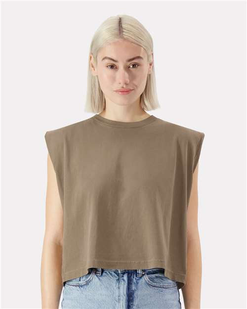American Apparel Women's Heavyweight Cotton Garment-Dyed Muscle Tee 307GD
