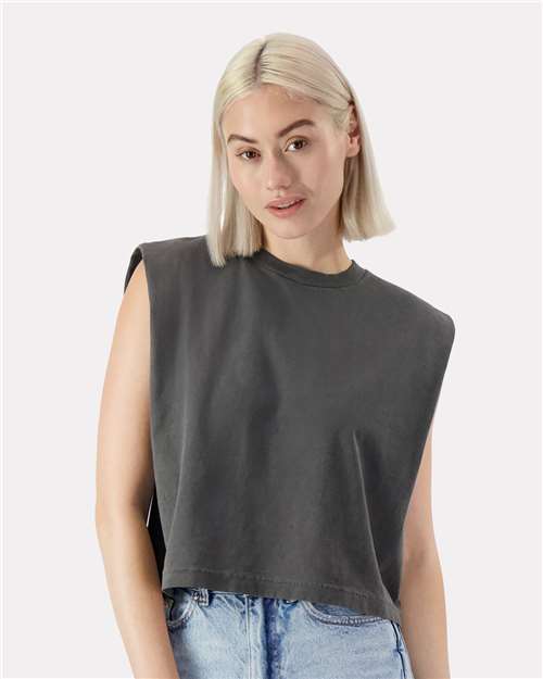 American Apparel Women's Heavyweight Cotton Garment-Dyed Muscle Tee 307GD