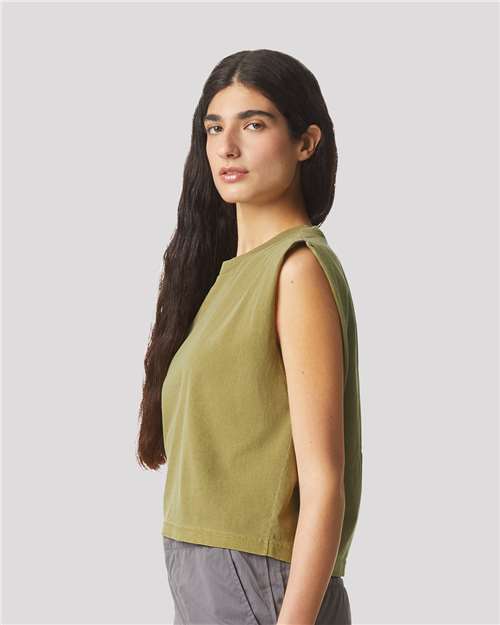 American Apparel Women's Heavyweight Cotton Garment-Dyed Muscle Tee 307GD