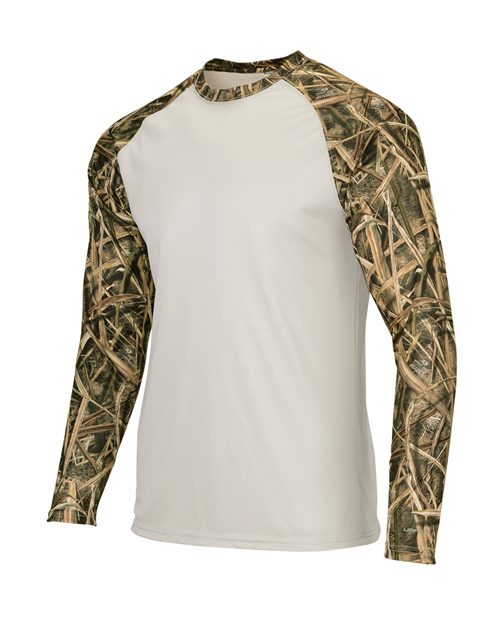 Paragon Men's Jackson Mossy Oak Colorblocked Long Sleeve T-Shirt 236