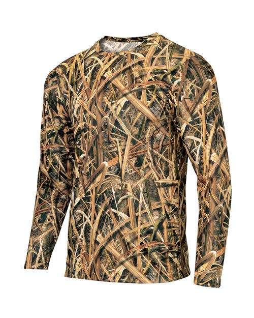 Paragon Men's Oxford Performance Camo Print Long Sleeve T-Shirt 237