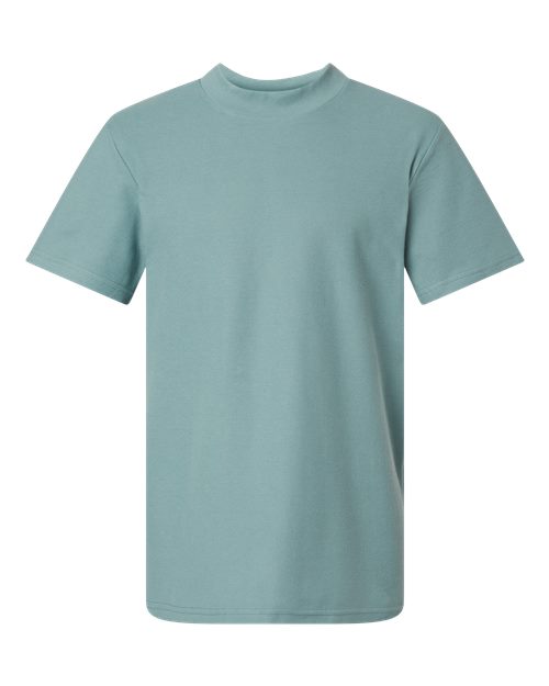 American Apparel Unisex Pique Mock Neck Tee 1PQ