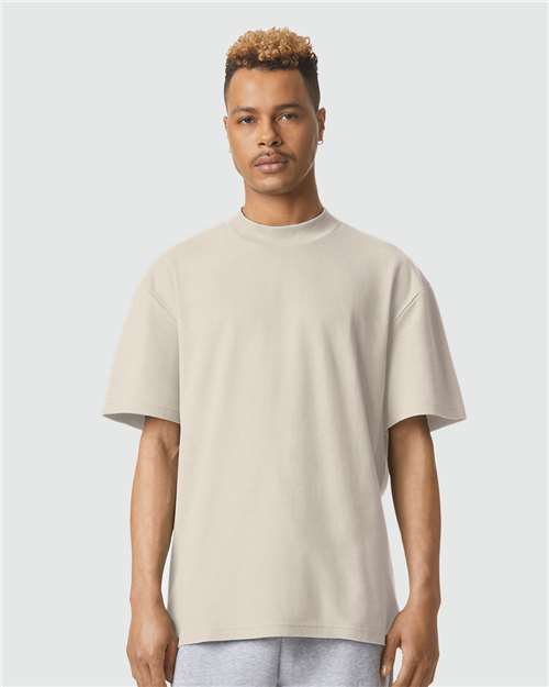 American Apparel Unisex Pique Mock Neck Tee 1PQ