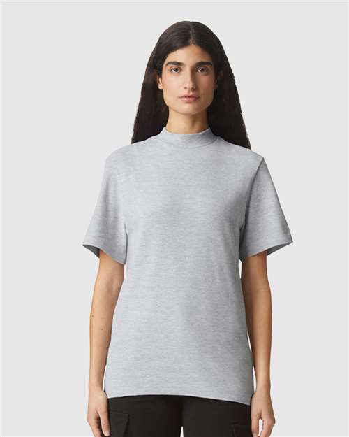American Apparel Unisex Pique Mock Neck Tee 1PQ