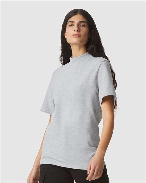 American Apparel Unisex Pique Mock Neck Tee 1PQ