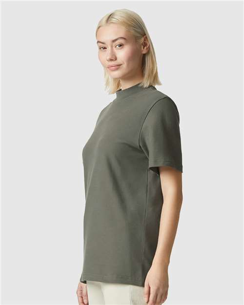 American Apparel Unisex Pique Mock Neck Tee 1PQ