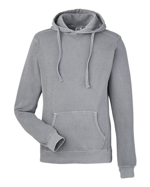 J. America Unisex Pigment-Dyed Fleece Hooded Sweatshirt 8730