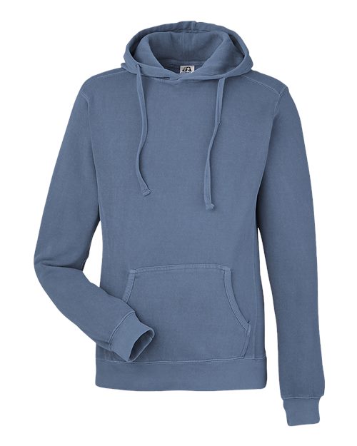 J. America Unisex Pigment-Dyed Fleece Hooded Sweatshirt 8730