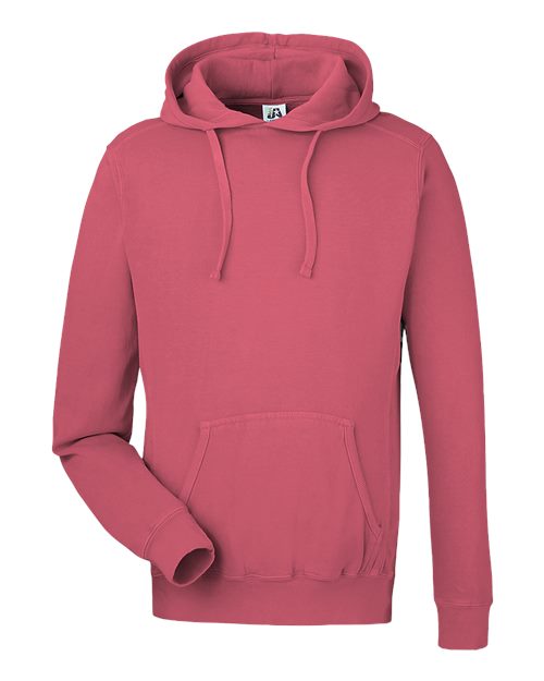 J. America Unisex Pigment-Dyed Fleece Hooded Sweatshirt 8730