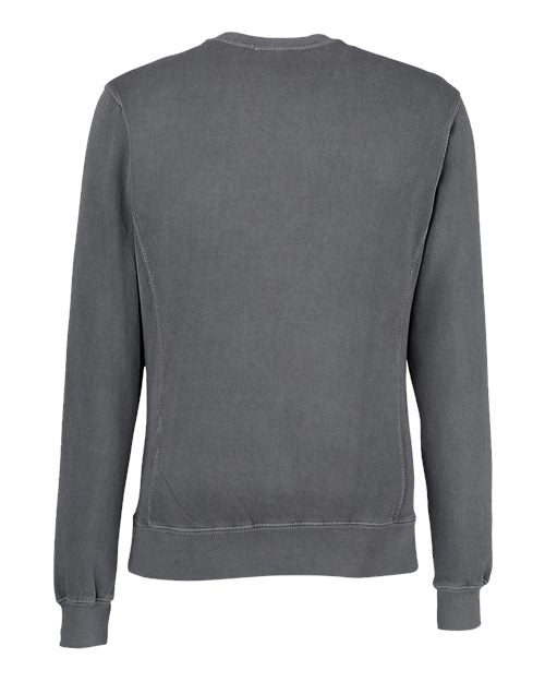 J. America Unisex Pigment-Dyed Fleece Crewneck Sweatshirt 8731