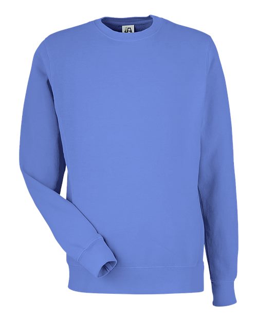 J. America Unisex Pigment-Dyed Fleece Crewneck Sweatshirt 8731