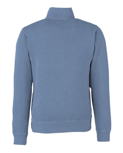 J. America Unisex Pigment-Dyed Fleece Quarter-Zip Pullover 8732
