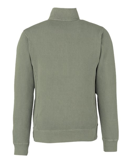 J. America Unisex Pigment-Dyed Fleece Quarter-Zip Pullover 8732